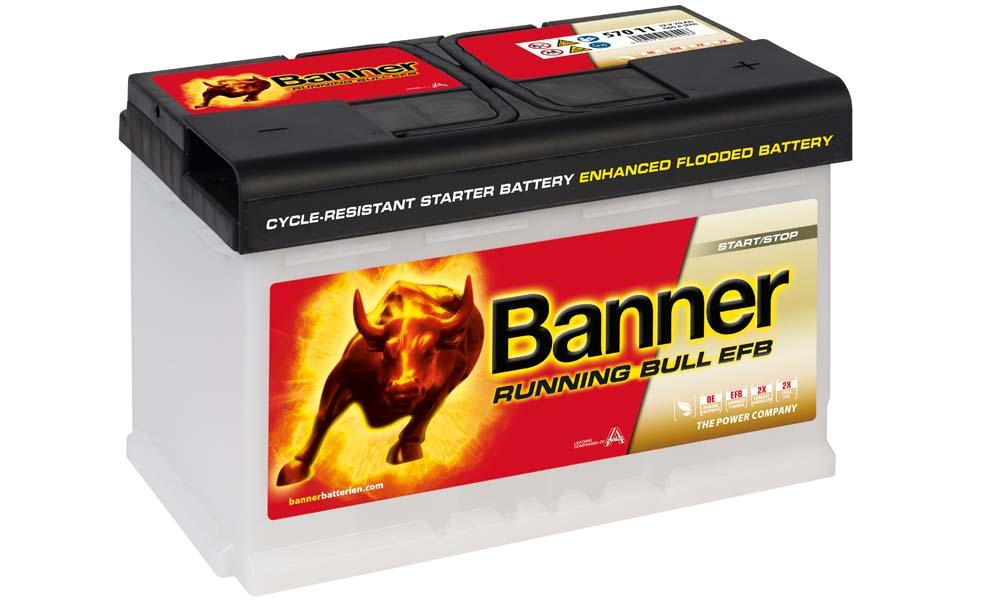 Banner 57511 EFB Pro 12V 75Ah 700A 278x175x190mm Start-Stopp-Autobatterie