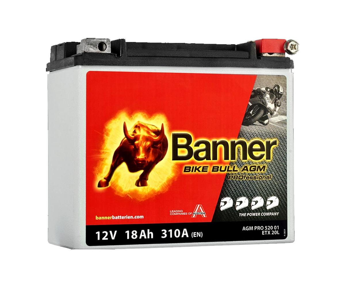 Banner Bike Bull AGM PRO 12V 18Ah / AGM PRO 520 01 - BETX 20L